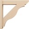 Ekena Millwork 6-in W x 28-in D x 28-in H Funston Slat Rough Cedar Woodgrain TimberThane Outlooker, Primed Tan OUTUR060X28X28FST24RCPR - alternate 3
